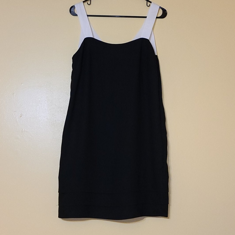Theory Black and White Dress with Pockets